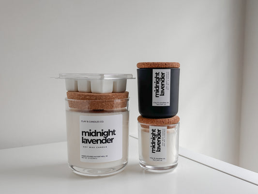 Midnight Lavender | Signature Soy Wax Candle with Lid