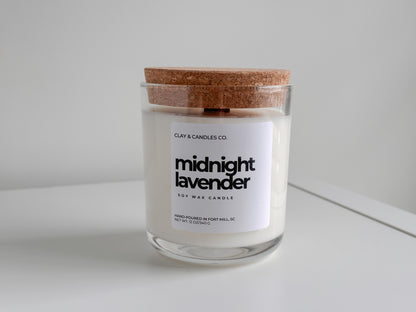 Midnight Lavender | Signature Soy Wax Candle with Lid