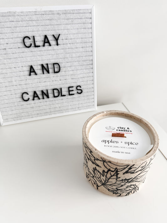 10.5oz Apples + Spice Soy Candle | ONE of a KIND