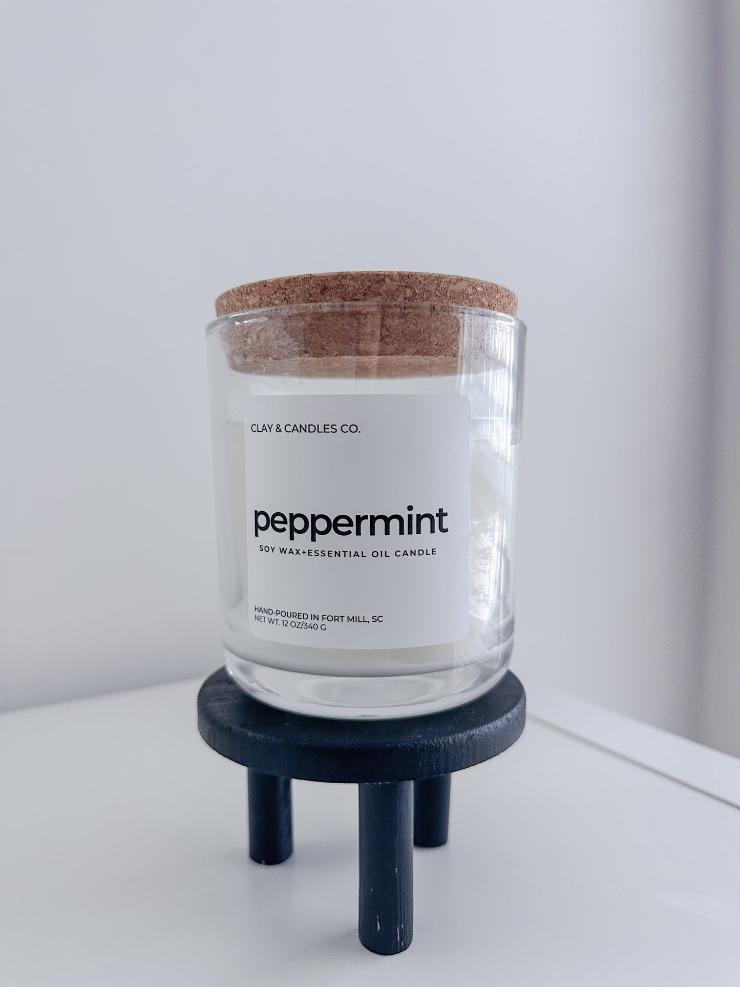 Peppermint Essential Oil Soy Candle